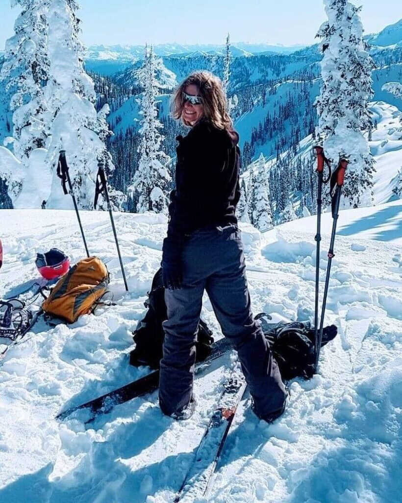 Johanna backcountry skiing