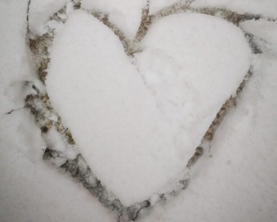 heart in the snow