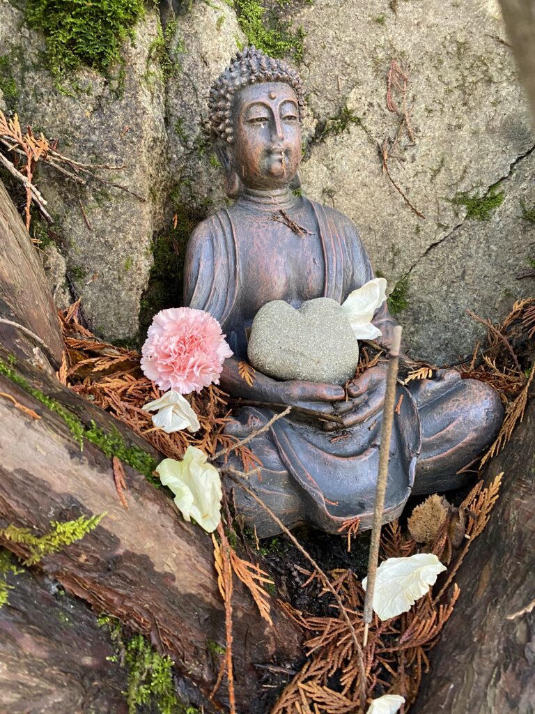 buddha in the zen garden